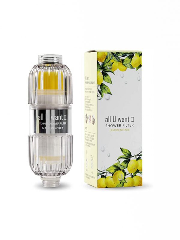 Filtre de douche anti calcaire rechargeable ALL U WANT Citron