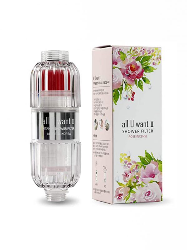 Filtre de douche anti calcaire rechargeable ALL U WANT Rose